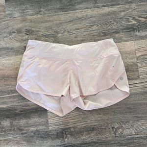 Lululemon pink shimmer athletic shorts